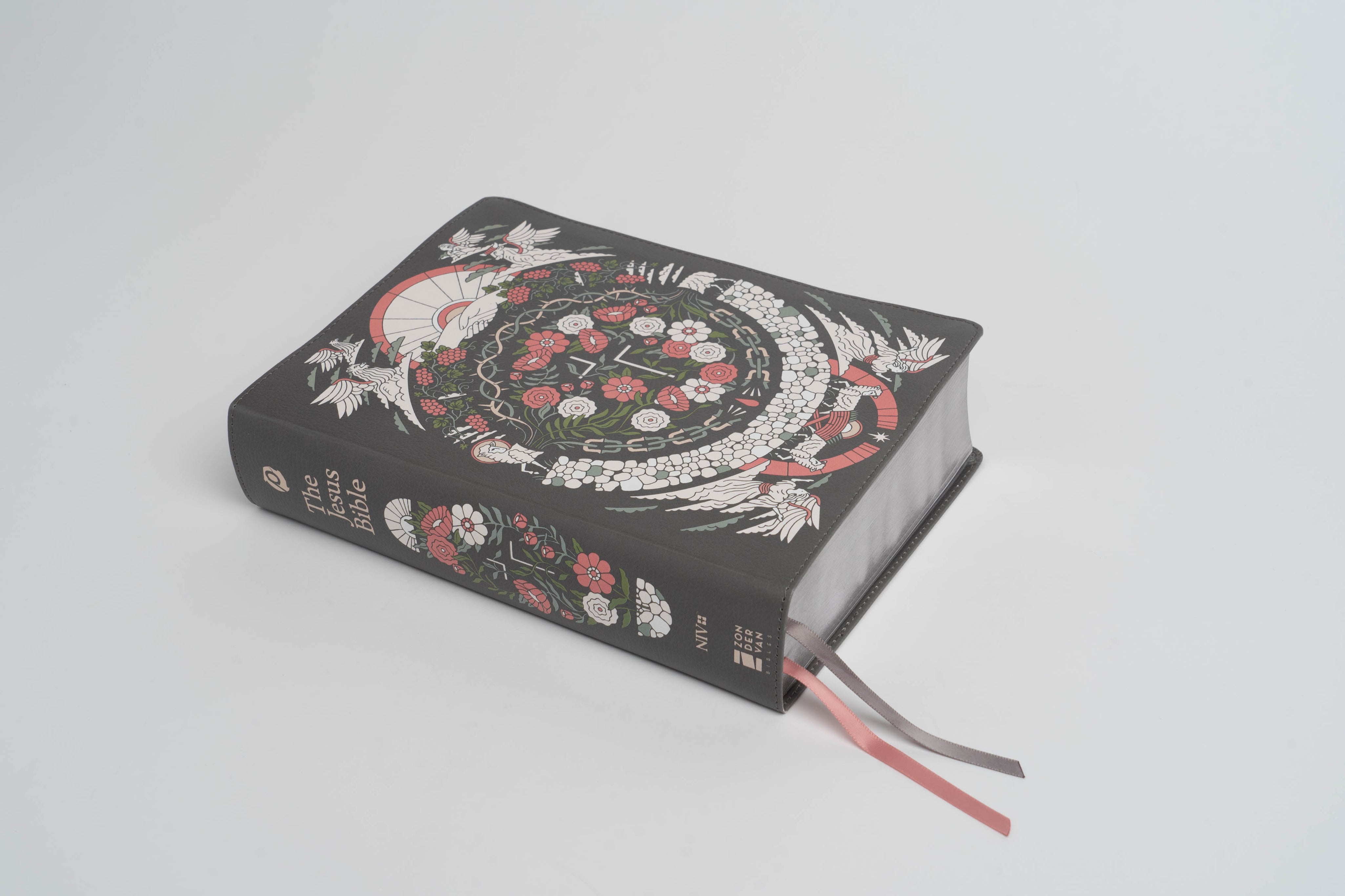 The Jesus Bible - NIV - Artist Edition Leather (Joshua Noom) Gray - passion resources