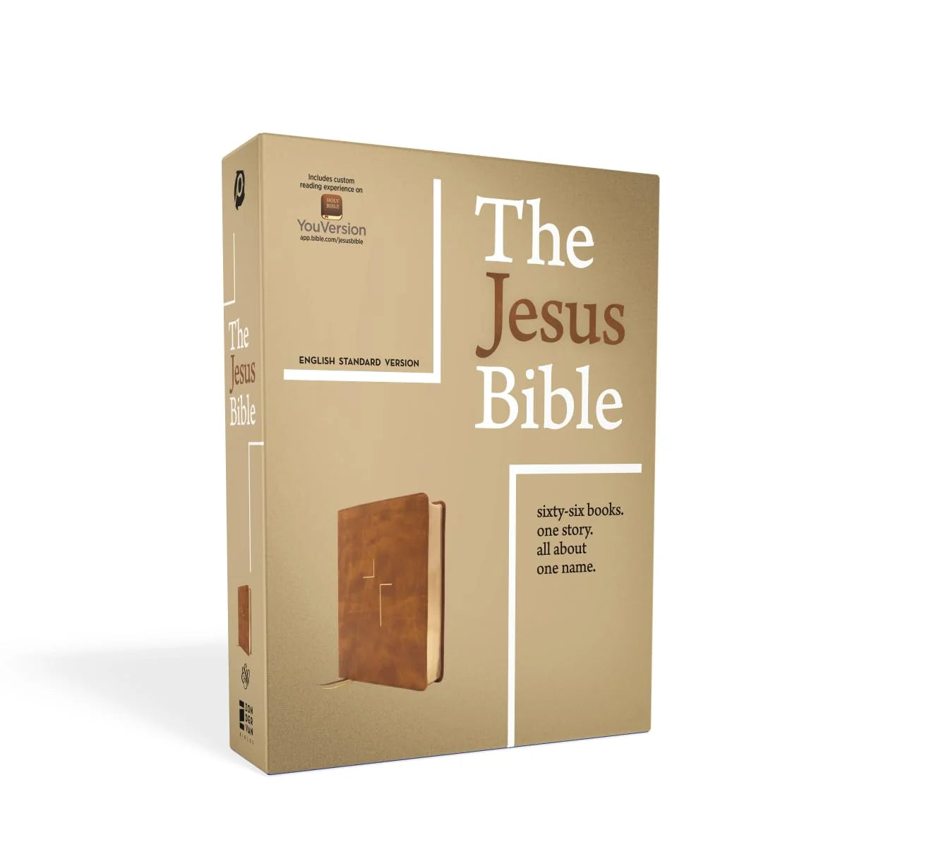 The Jesus Bible - Tan Leathersoft (ESV) + Free copy of Waiting Here for You