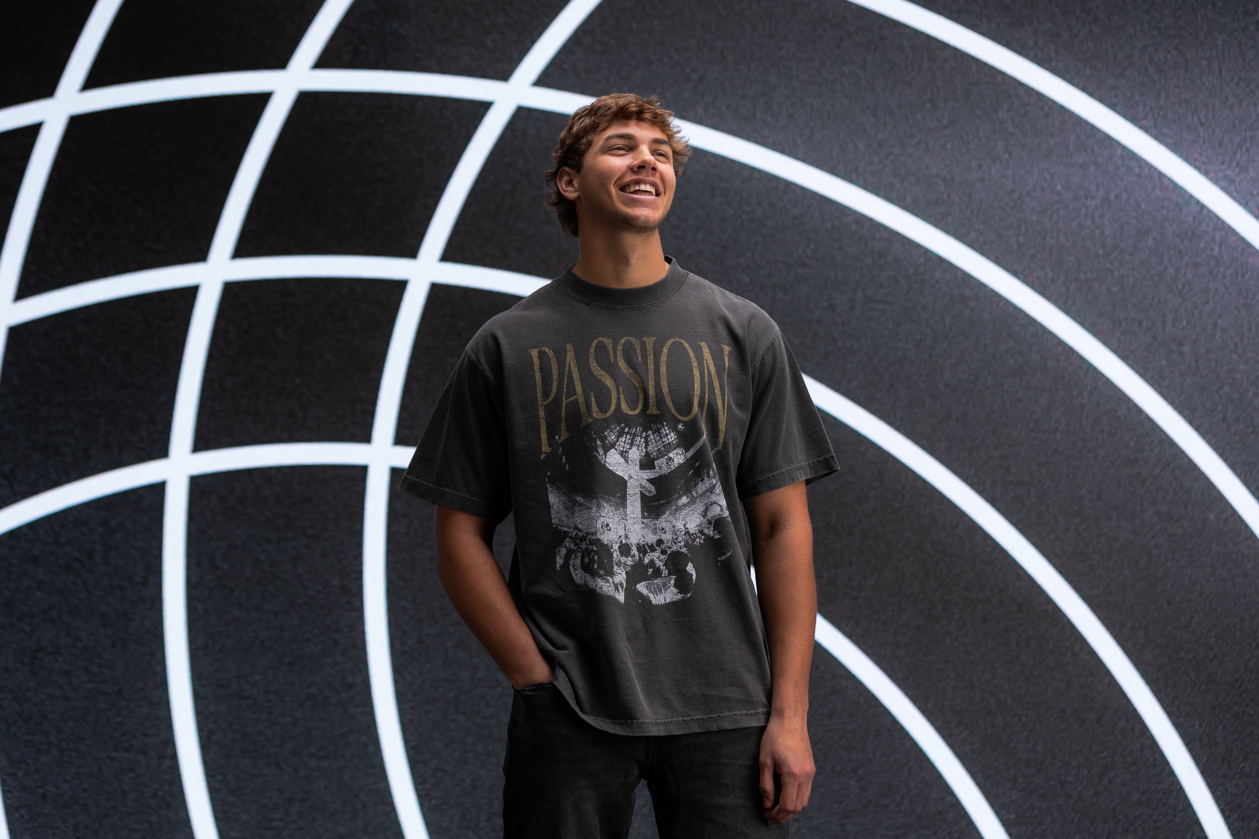 Grey Cross Tee - passion resources