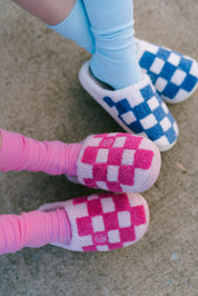 Blue Checkered Grove Slippers - passion resources