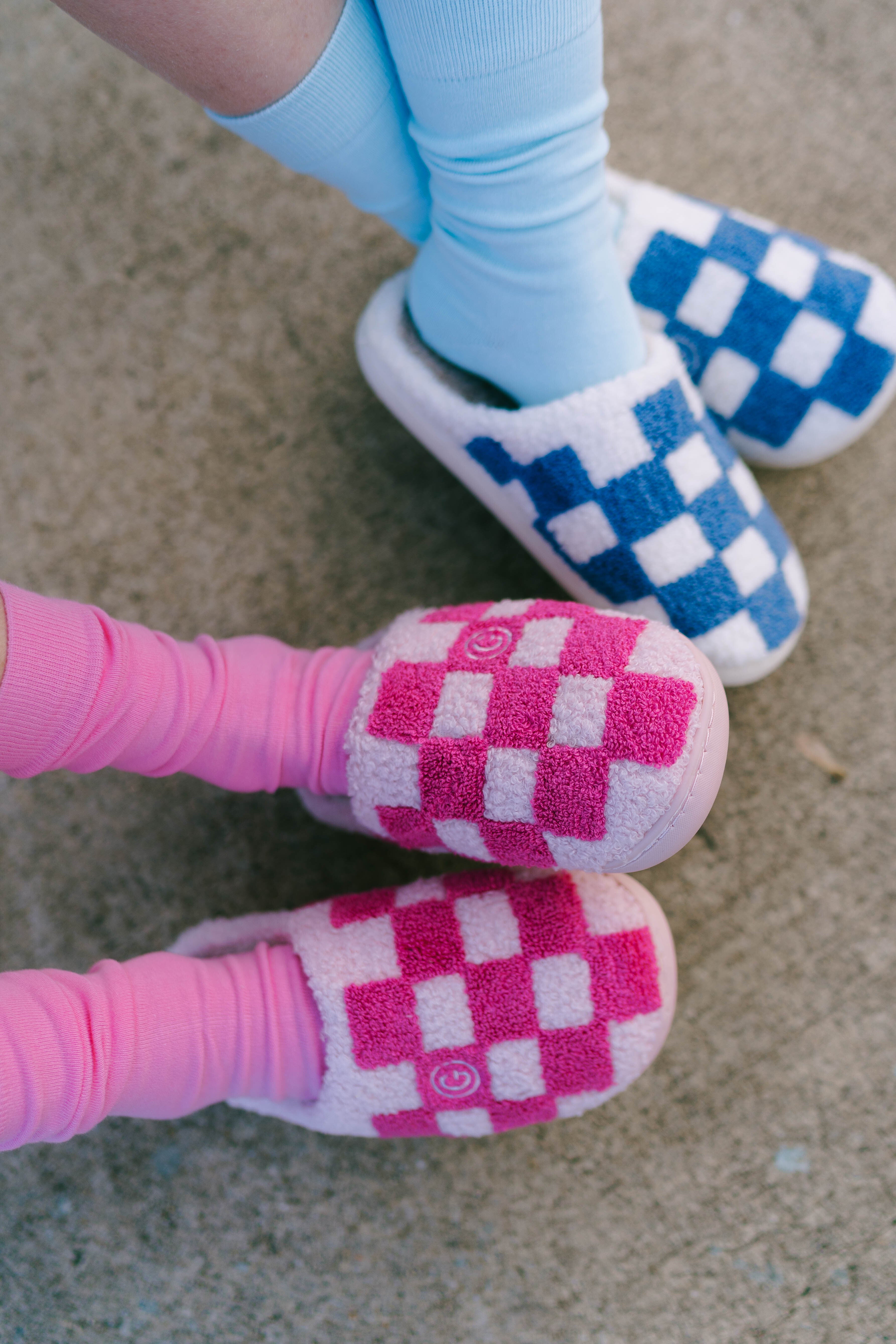 Blue Checkered Grove Slippers - passion resources