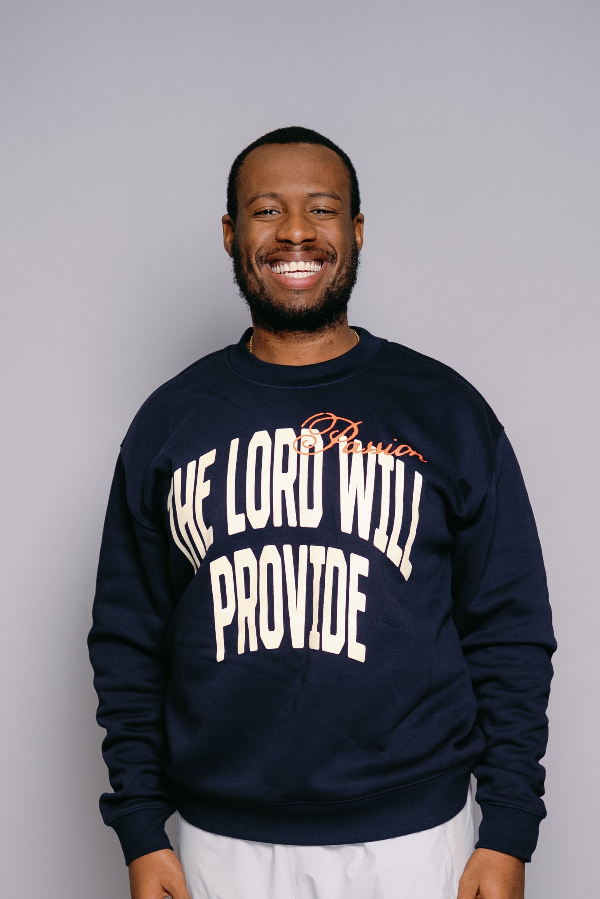 The Lord Will Provide Crew- Dark Blue - Passion Resources