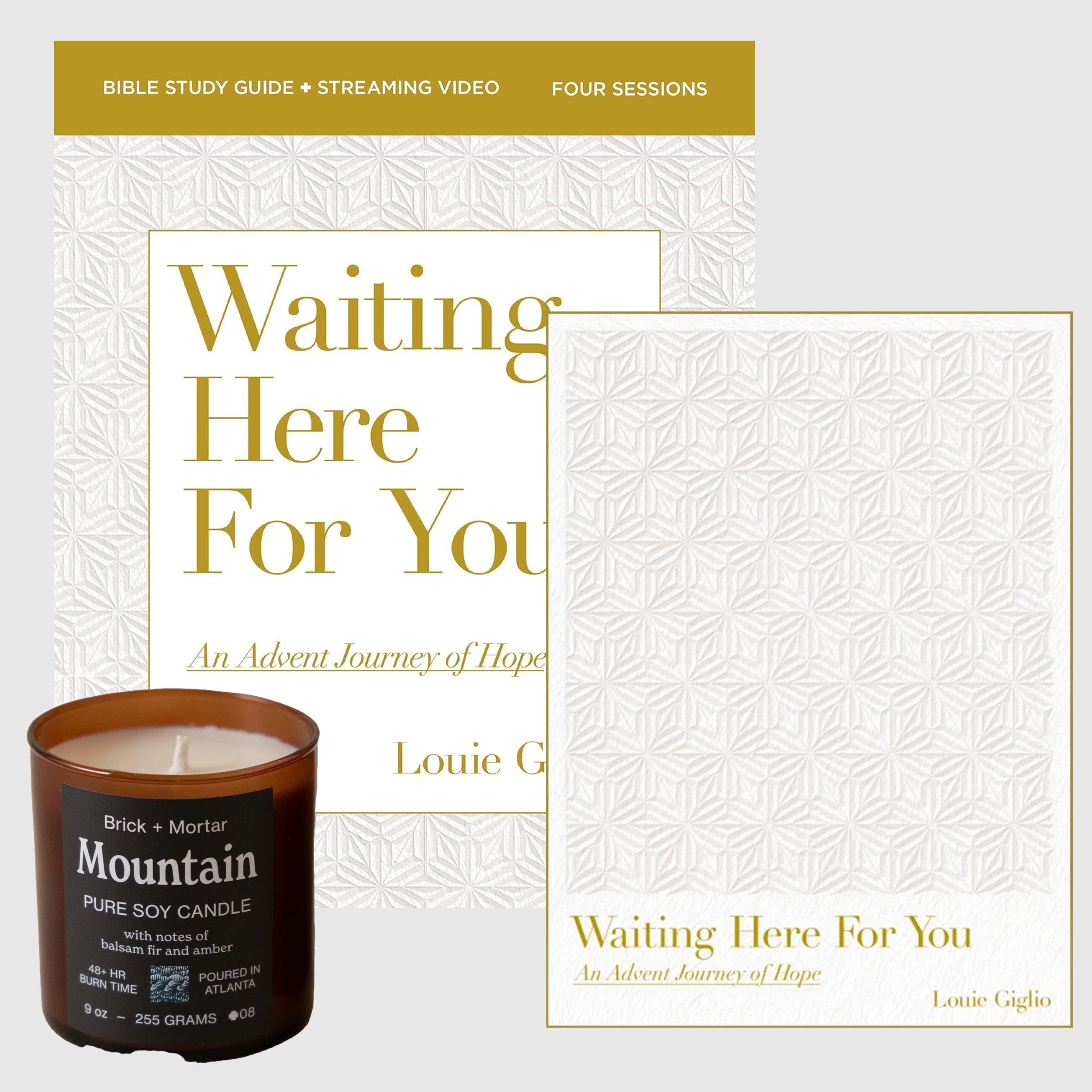  Waiting Here for You + Waiting Here for You Study Guide + 7 oz Mountain Candle - passion resources