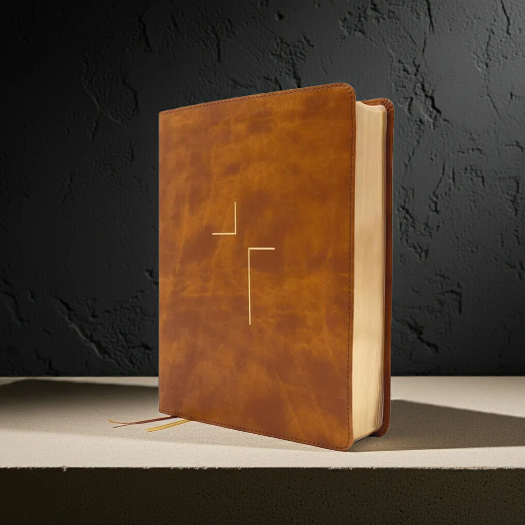 The Jesus Bible - Tan Leathersoft (ESV) + Free copy of Waiting Here for You